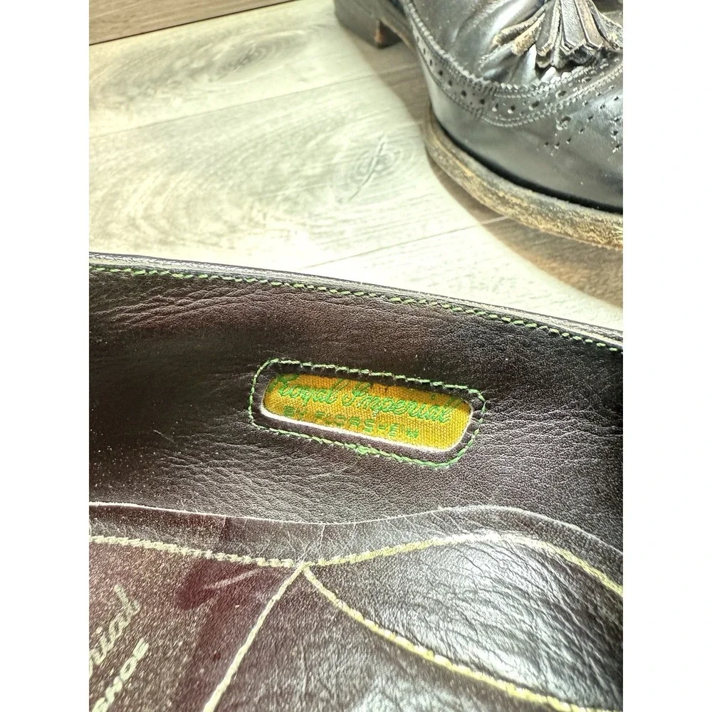 Florsheim Imperial Oxford Wingtip Tassel SlipOn Black Size 8.5D 317703